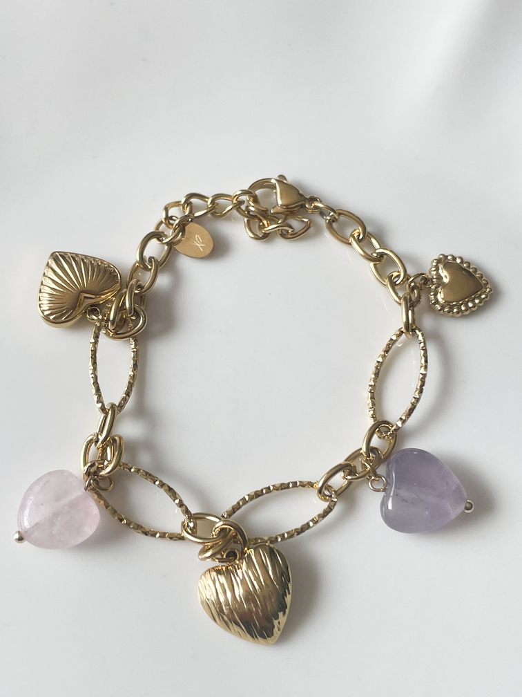 Bracelet Douceur violet doré