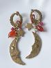 Boucles Lune marron doré