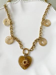 Collier Romy coeur doré
