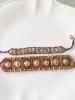 Bracelet Byzance bordeaux doré