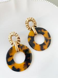 boucles Biba marron doré