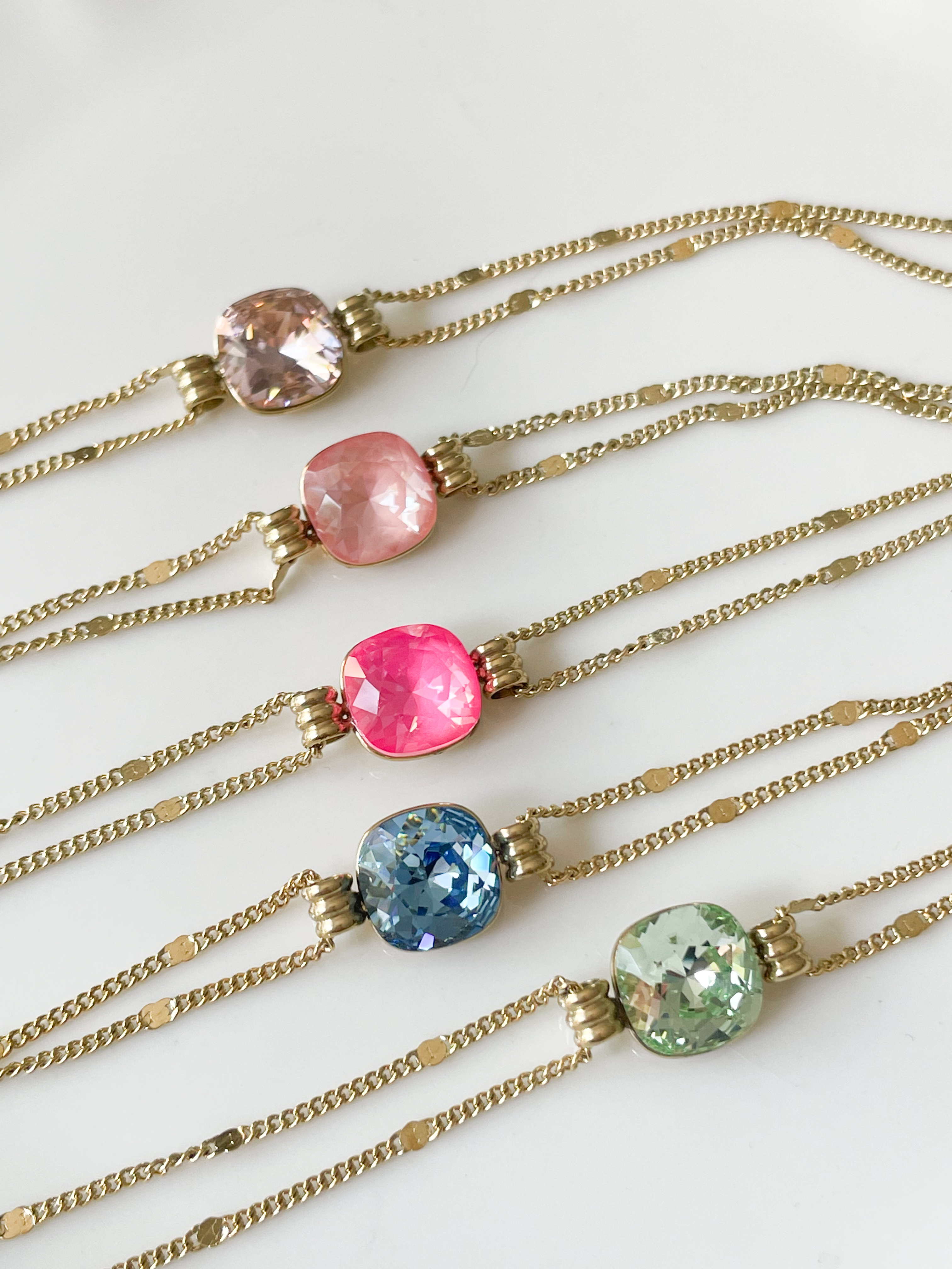 Bracelet cristal BB rose clair doré