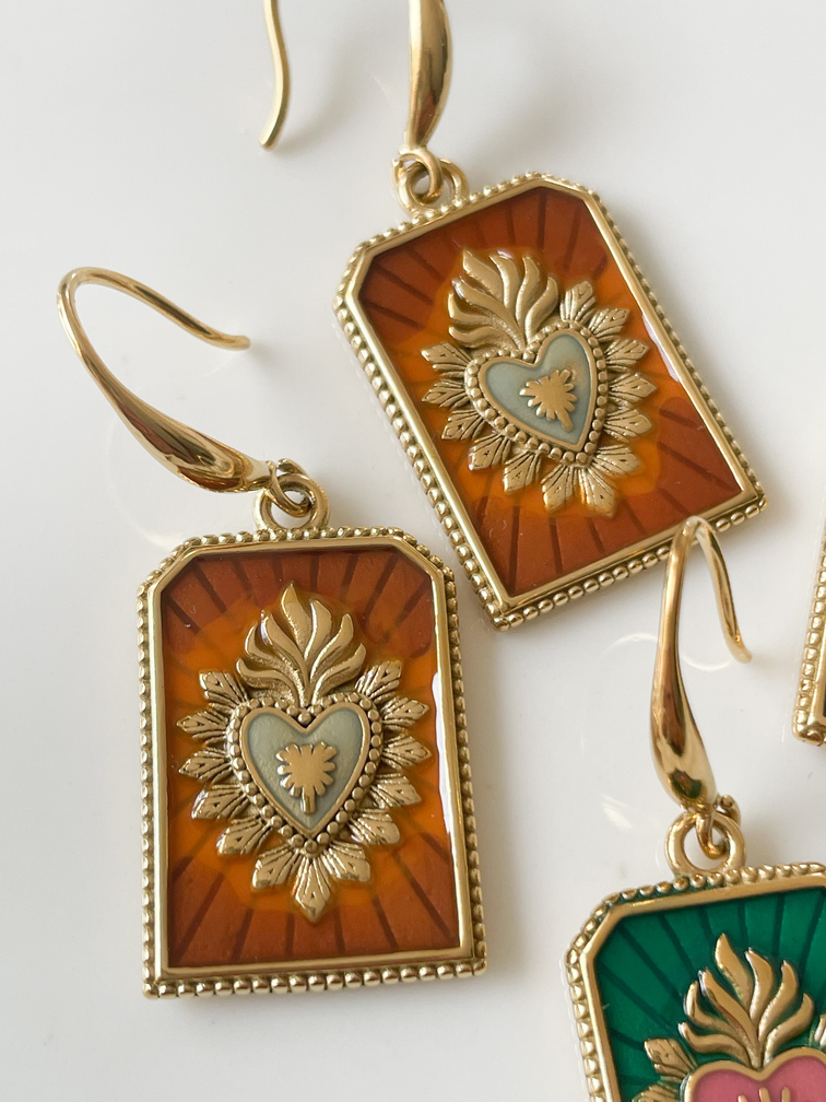 boucles Emma marron doré