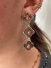 Boucles Suzanne amazonite gris doré