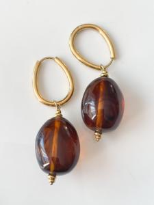 boucles Odile marron doré