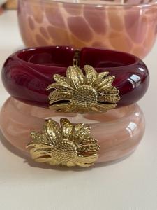 bracelet Abby bordeaux doré