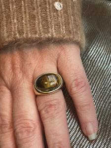 bague Rebecca marron doré t56