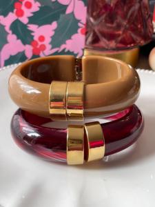 bracelet Edith marron doré