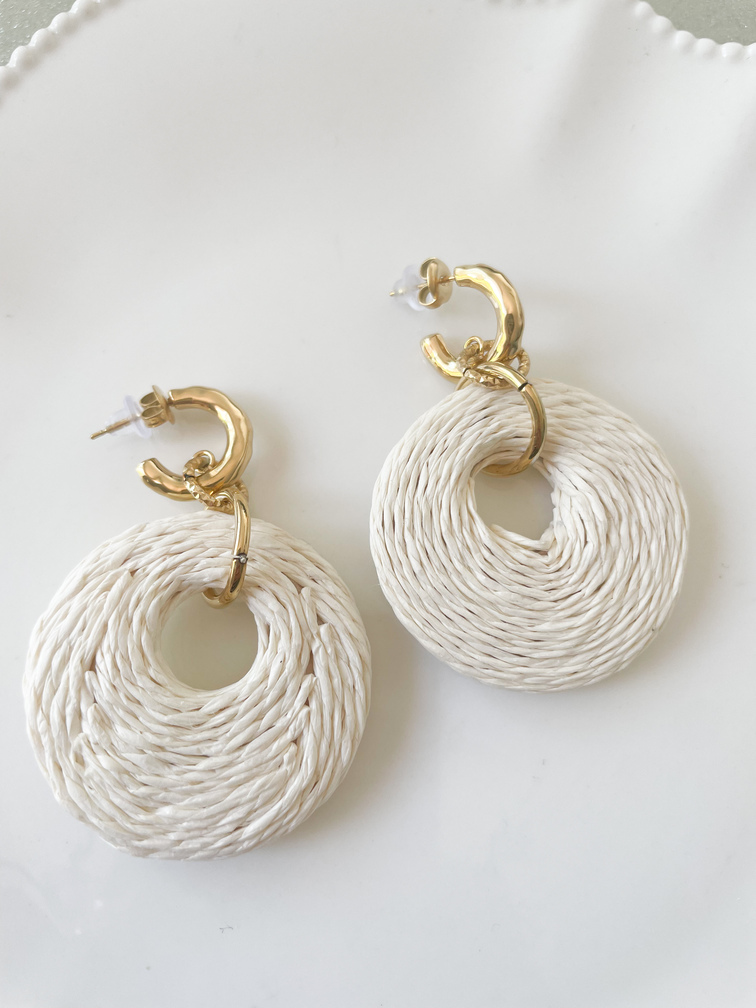 boucles Amélie beige doré
