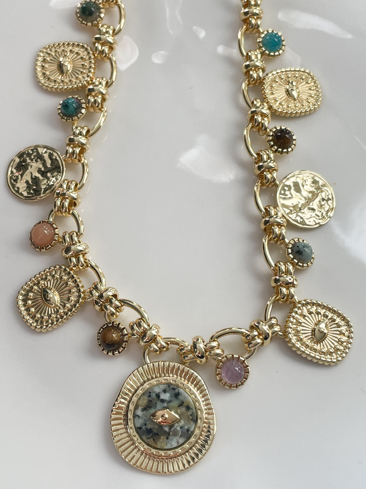 Collier Indie multi doré