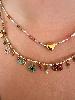 Collier coeur doré argenté