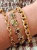 Bracelet ruban beige doré