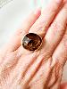 Bague Ornella cristal marron doré T56