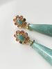 boucles Lou turquoise doré