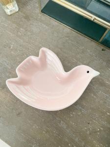 Coupelle oiseau rose