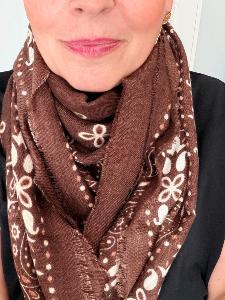 foulard bandana grand modèle marron