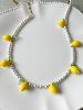 Collier Citrons perles blanches