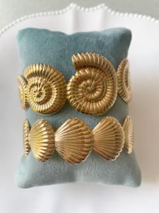 Bracelet manchette Ariel doré