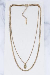 collier Morgane 2 rangs blanc doré de Shlomit Ofir