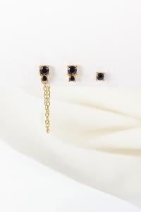 boucles Soho noir set doré de Shlomit Ofir