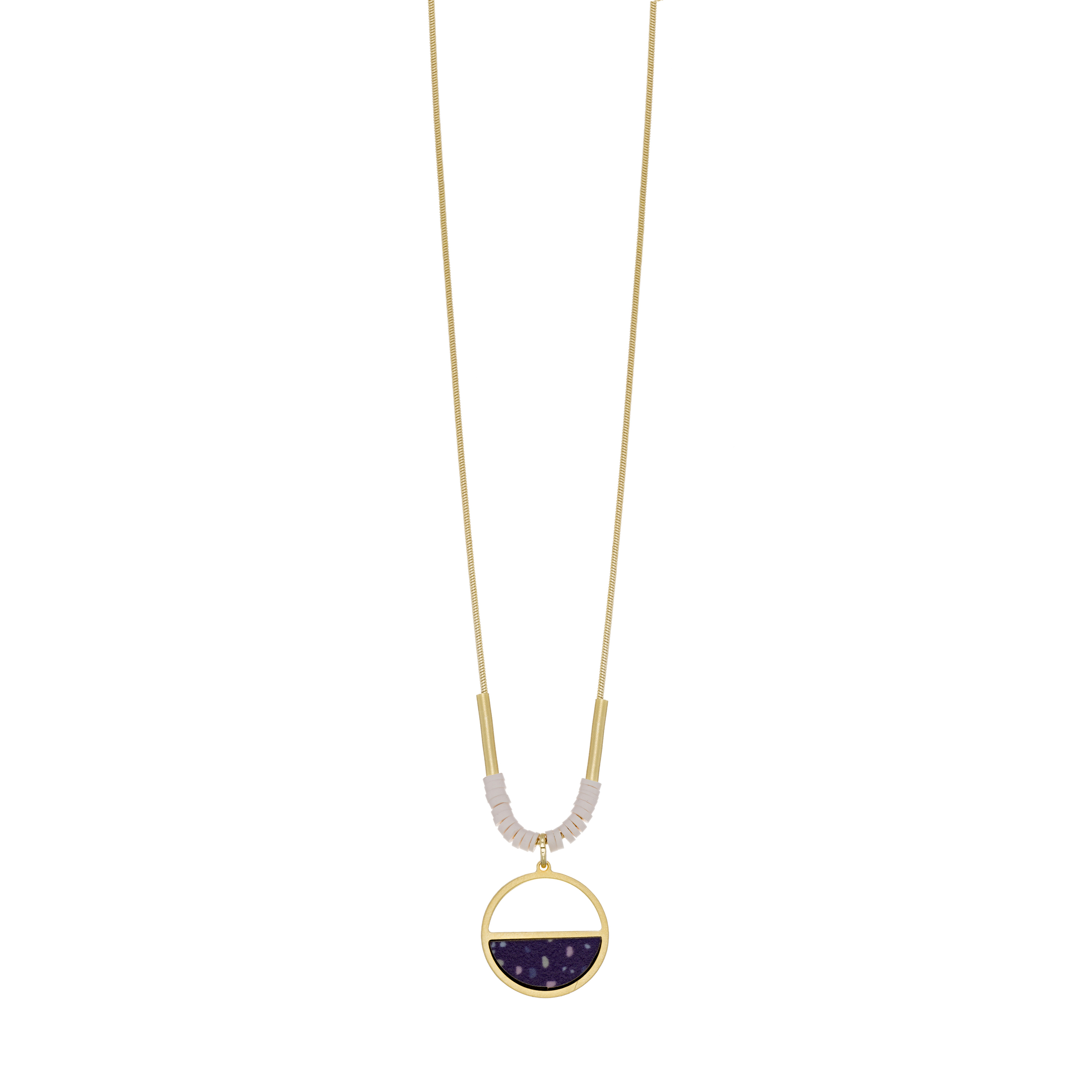 collier Concept terrazo bleu doré de Shlomit Ofir