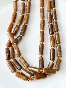 Collier Pippa marron doré