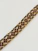 Bracelet pierres strass Maeva marron doré