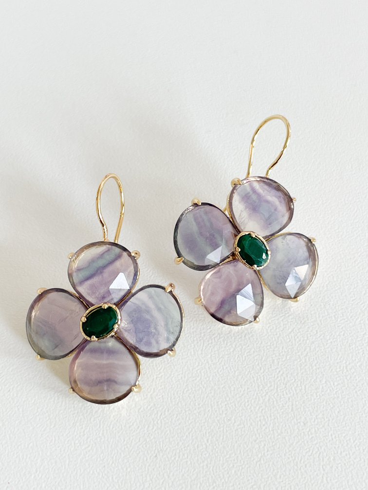 Boucles Vivi mauve doré