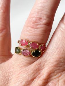 Bague Mina pierre rose doré