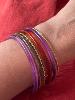 bracelet 6 pièces violet doré