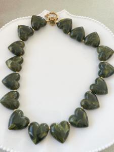 Collier Billie kaki doré