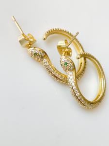 Boucles serpent doré