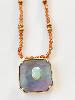 Collier pierres Sol violet doré 