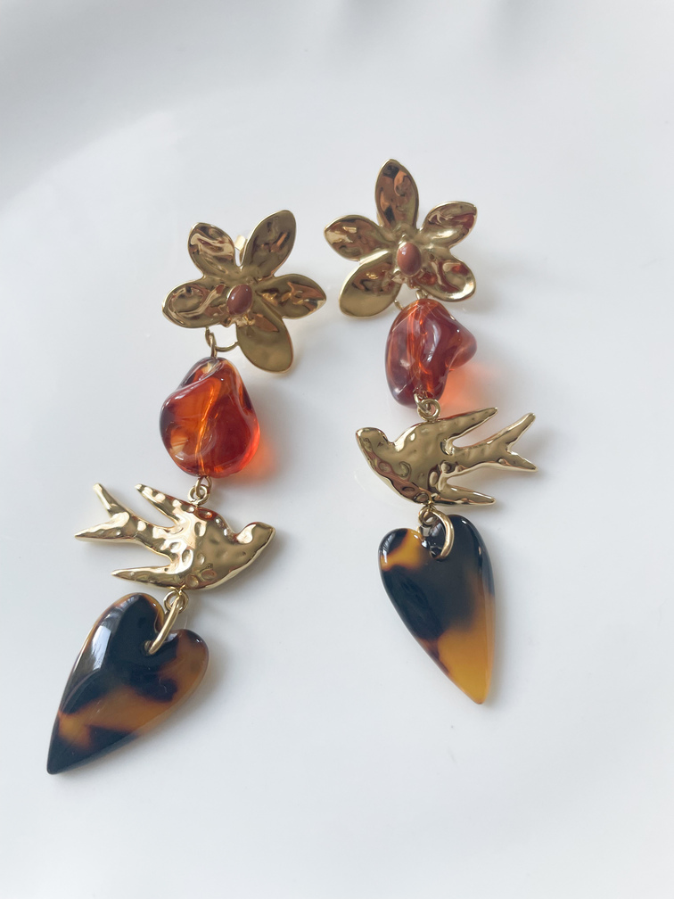 Boucles Voyage marron doré