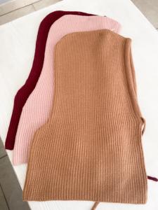 cagoule laine rose