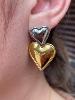 Boucles Coeur argenté doré