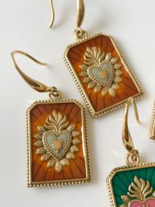 boucles Emma marron doré