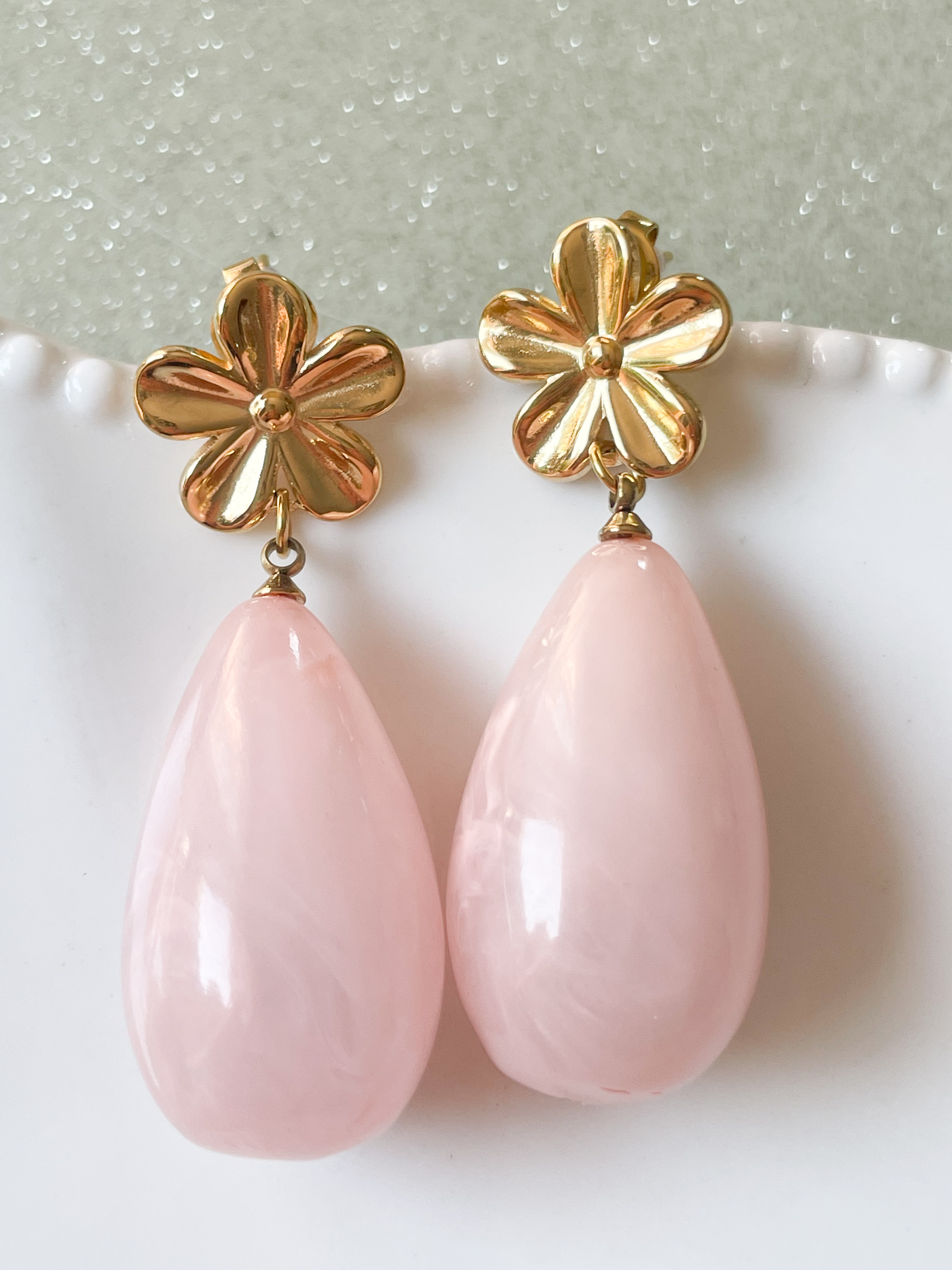 Boucles Claudia rose doré