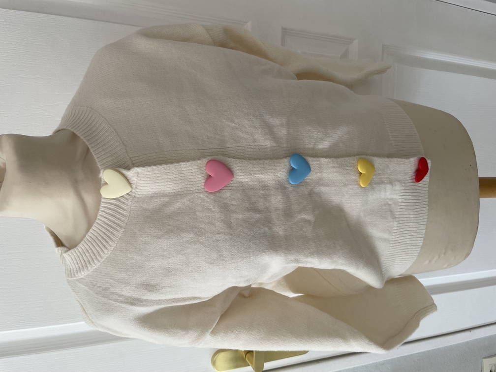 gilet coeur crème 36/40