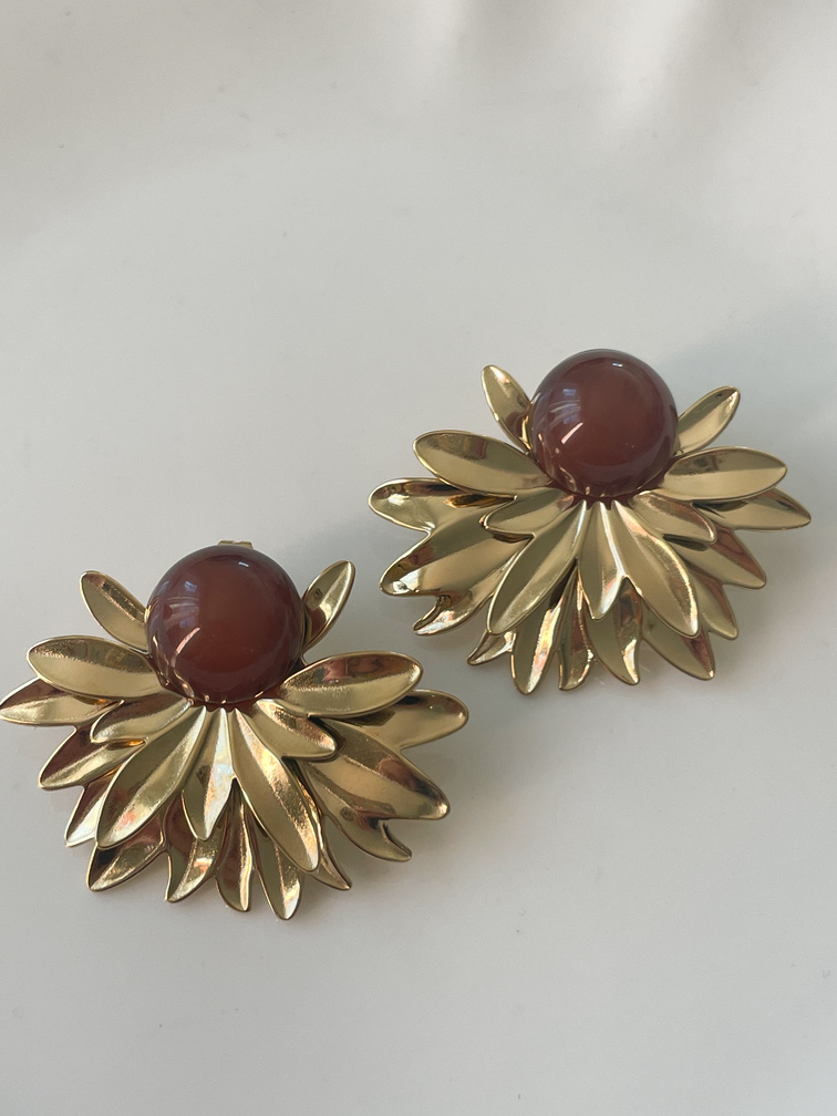 boucles Alba marron doré