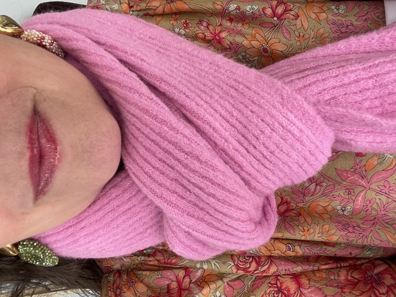 Echarpe Baby Alpaga lilas toute douce