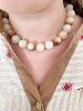collier Rita blanc doré