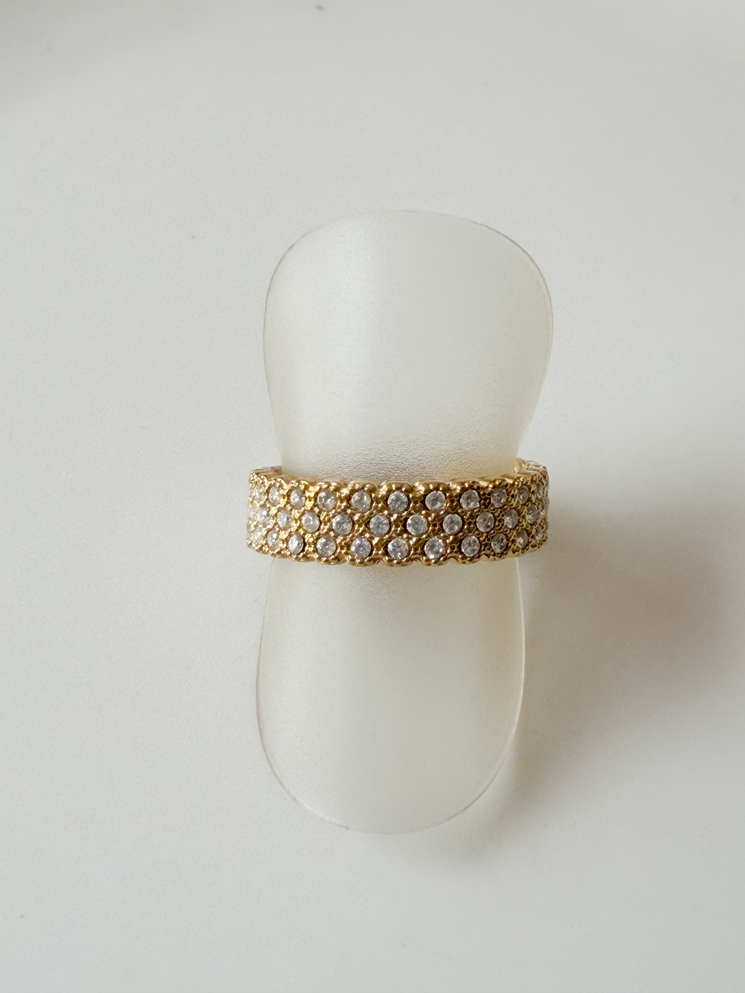 bague Claude strass doré