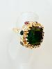 bague pierres Chloé vert doré 