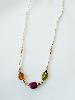 Collier Iris doré argenté