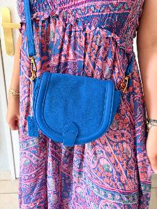 Sac Zia cuir bleu roi