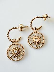 Boucles Ré créoles strass doré