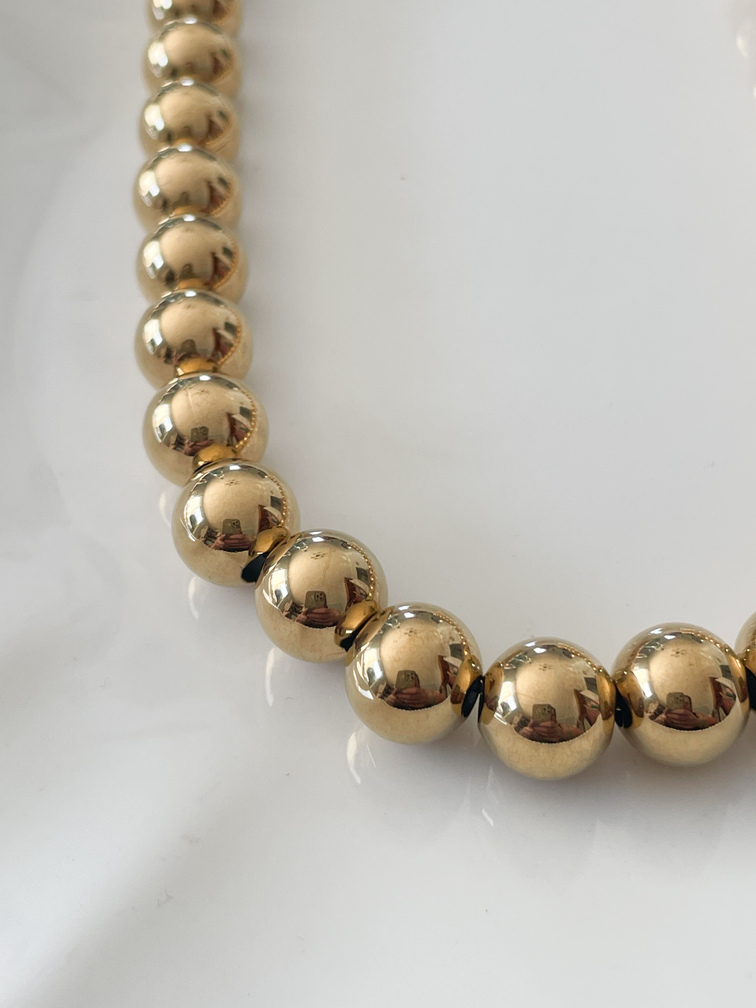 Collier perles doré
