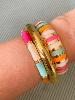 Bracelet Tina rose large doré