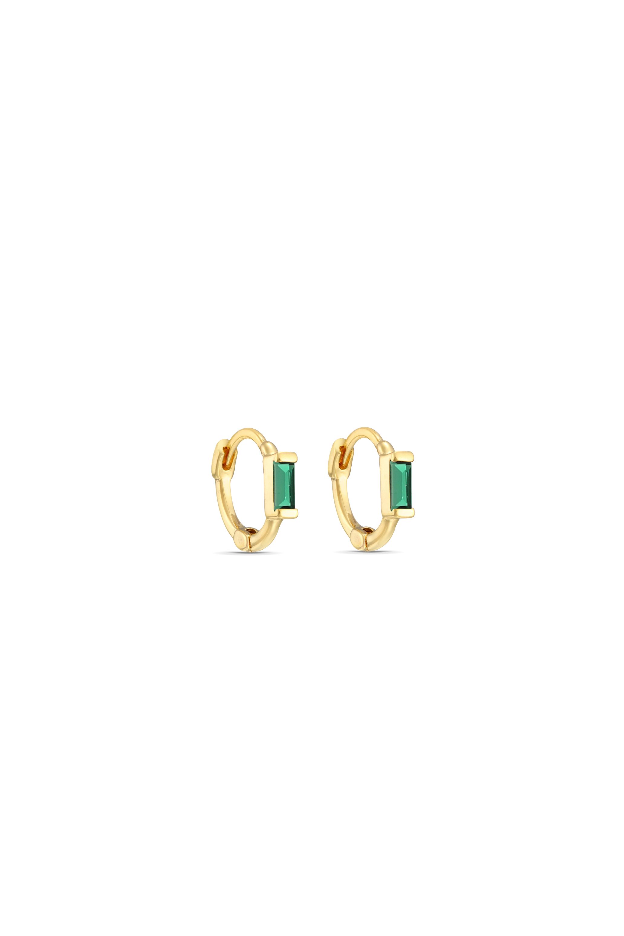 boucles Ryan hoop small vert doré de Shlomit Ofir